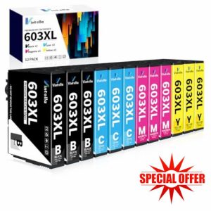 Vintella 603XL Ink Cartridges Multipack Replacement for Epson 603 Ink Cartridges Multipack for Expression Home XP-3100 XP-4100 XP-2100 XP-2105 XP-3105 Workforce WF-2810 WF-2830 WF-2835 WF-285