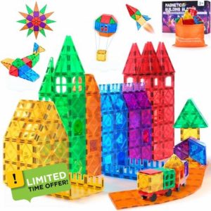 Sotor Magnetic Building Blocks Magnetic Tiles STEM Toy Set 85PC- 3D Magnetic Construction Kit Educational Toy for 3+ Year Old Boys and Girls Christmas Birthday Gifts