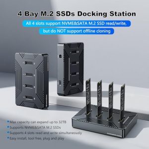 Aluminum USB C SSD Enclosure Adapter for M.2 NVME SATA SSD B Key and B+M Key