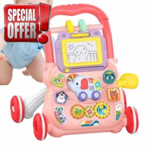 - First Steps | Toy with Game Board Music Sounds - Removable Drawing Board | Sit-to-Stand Toy for 1 to 3 Years Old Boys & Girls (15.75x12.6x15.94 Inch)