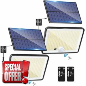 LOTMOS 2 Pack Solar Lights Outdoor