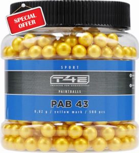 Umarex Paintball Gaming Pellets Sport PAB .43 Yellow 500 T4E Ammo