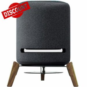 Alloery Desk Stand Compatible for Echo Studio Wood Stand Protect Speaker Sound Better Stable Wooden Mount Holder for Echo Studio