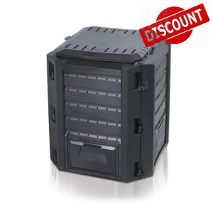 Large Outdoor Compost Bin | Garden Composter with Lid | 380L