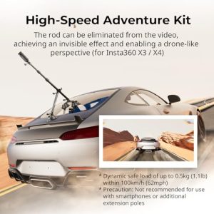 Double-Layer Suction Cup Kit with Telescopic Rod for Action Camera