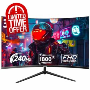 Gawfolk 32 Inch Curved Gaming Monitor 240Hz