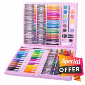 Ultimate 168-Piece Art & Color Set in Durable Carry Case – Ideal for Painting