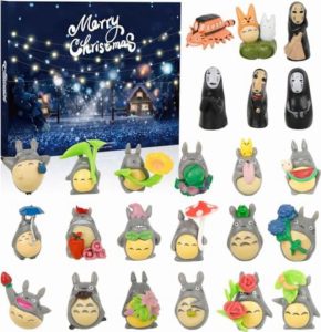 Cute Advent calendar Anime 2024 for Kiids - 24 Days of Minifigures Toys to Christmas Countdown Calendar - Cute Cartoon Xmas Gift Collection for Girls Boys Teens Adults Fans