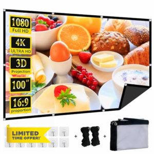 Foldable 100-inch Projector Screen