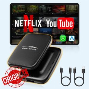 Wireless Carplay Adapter and Android Auto Wireless Support Netflix/YouTube/TF Card