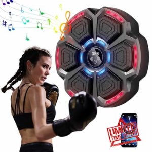 Smart Music Boxing Machine,2024 New Indoor Boxing Machine Wall Mounted,with LED Light Bluetooth Sensor,9 Speed Modes and Counting Mode For Adults and Children Exercise