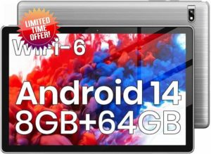 Tablet: Android 14 Tablet - 2024 Newest 10.1 Inch Octa-core Processor