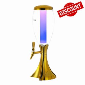 QmjdDymx Beer Tower 1.5l Graduated Beer Dispenser With Led Lights
