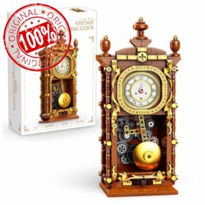 Ebortsin Retro Pendulum Clock Building Blocks Set