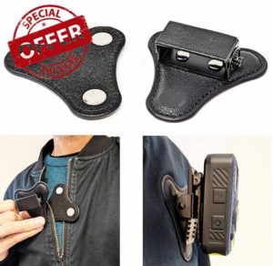 Brifield Body Camera Magnetic Mount Strong Camera Holder for Bodycam Body Worn Camera Walkie Talkie Radio Adjustable Angle Mounting Plate for Clothing