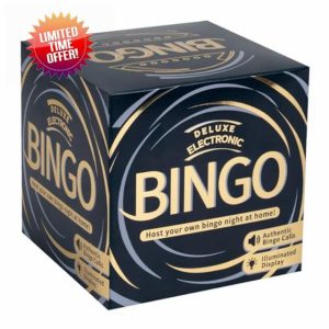 Ideal | Deluxe Electronic Bingo: Host your own Bingo night at home! | Family Games | 3+ Players | Ages 8+
