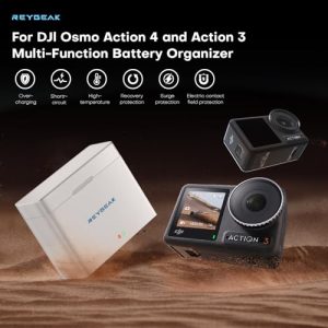 2 Pack Batteries with 2 Ports Battery Charging Box