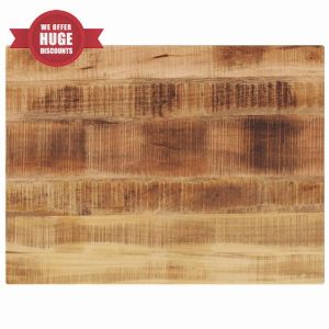 idaXL Table Top Replacement - Solid Mango Wood - Rectangular 80 x 60 x 1.5 cm - Rustic Brown Wooden Dining Surface
