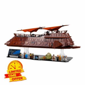 WICKED BRICK Display Stand for LEGO Star Wars UCS Jabba’s Sail Barge (75397) – Easy Assembly Black Gloss Acrylic Display Stand for Jabba's Sail Barge Adult LEGO Set | Set Not Included