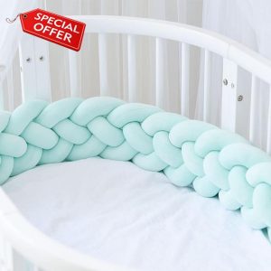 QOPIGFBN Elegant Braided Cot Bumper Set