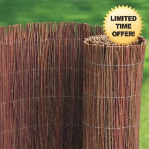 Premium Willow Fencing Screening Rolls | 11 Sizes | W3-5m x H0.9-2m (W5m x H2m)