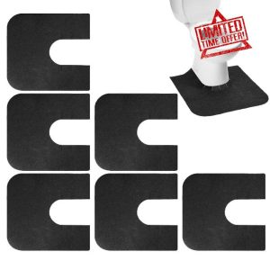 Potty Training Mat for Commode Chair Potty Training Mat 6 Piece Non Slip Training Mat Toilet Mat | Deodorizing Toilet Mat Shaped