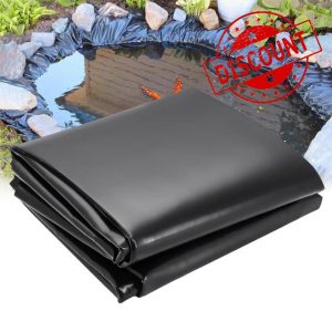Lonmrrton Rubber Pond Underlay 3x4m 4x5m 5x5m 6x8m Garden Fish Pond Liners Impermeable Pond Membrane for Outdoor Landscaping Fountains and Streams