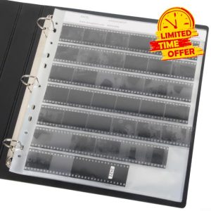 SMZhomeone Pack of 50 negative pages acid-free black and white colour film slide preserver pages negative storage pockets single negative in format (120 one pack of 50)