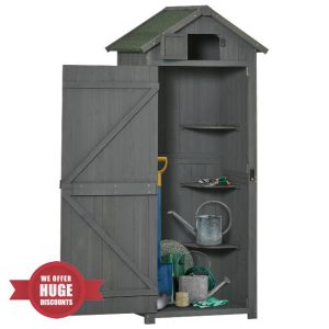 Outsunny Wooden Garden Shed