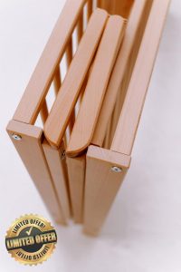 Viculii Orrin Foldable Cot and Mattress 120x60x10cm | Baby Natural Folding Cot with Mattress 120x60x10cm | Folding Baby Co