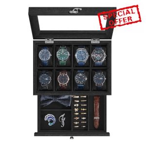 SONGMICS Watch Box with 8 Slots
