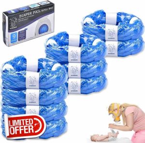 DYDHRER Nappy Bin Refills Bags - 9 Pack for Tommee Tippee