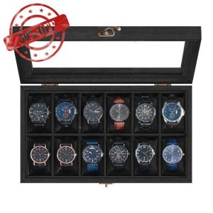 SONGMICS Watch Box with 12 Slots