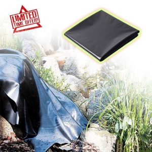 Moubhjd 12m x 13m Pond Liner and Free Underlay | Ideal for Koi & Fish Pools Fountains and Streams | Flexible & Impermeable for Reinforced Durable Landscaping | Heavy Duty HDPE - 30 Year Guarantee