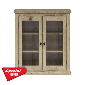 Teamson Home 25" Donovan Wall Cabinet with 2 Doors Light Oak