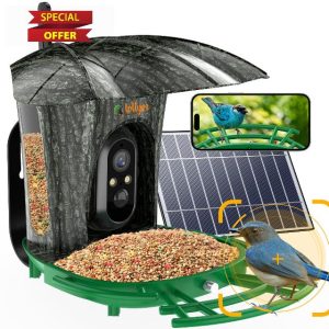 Smart Bird Feeder with Camera+7W Solar Panel