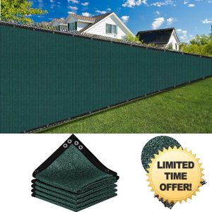 Privacy Screen Fence 2m x 15m Heavy Duty Fencing Mesh Shade Net Cover for Wall Garden Yard Backyard (Green