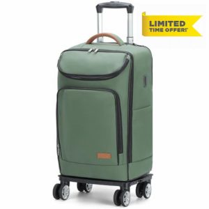 Lekeinchi Travel Laptop Backpack with Wheels Rolling Backpack Laptop Backpack with USB Charging Port