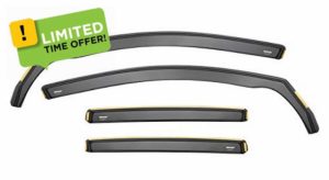 ISPEED Wind Deflectors For HYUNDAI SANTA FE MK3 2012-2018 SUV 4pc - Keep Your Car Ventilated In Rain - Reduce Wind Turbulence - Tinted In-Channel Type