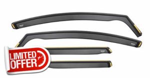 ISPEED Wind Deflectors For Ford Kuga MK3 2020-onwards 5 Door SUV 4pc - Keep Your Car Ventilated In Rain - Reduce Wind Turbulence - Tinted In-Channel Type