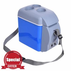 Zvn Zojne Battery Operated Cooler Box - Car Vehicle Refrigerator | 7.5L Cool Box with Heating Function | Portable Car Refrigerator Small Cooler Box for Camping Caravan Car Van Truck