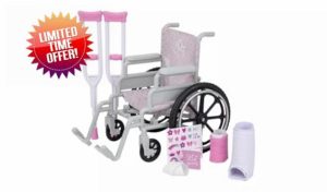 Dolls Wheelchair and Crutches Playset