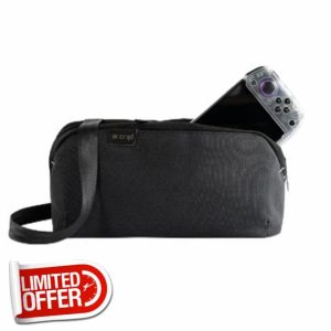 CRKD Gear Bag Protective Carry Case - Gaming Bag Compatible with Nitro Deck/Steam Deck/PlayStation Portal/Nintendo Switch Accessories - Charcoal Black