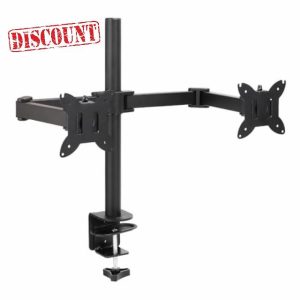 Amazon Basics Adjustable Dual Computer Monitor Arm Mount