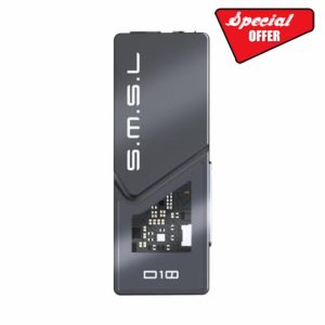 S.M.S.L D10 Headphone Amplifier USB Potrable Dac with 3.5mm & 4.4mm Balacnced Dual Mini Audio Amp Outputs Support 500mw 16ΩDSD256 PCM 32bit/384khz Hi-Res Earphone Amp