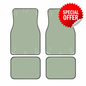 Sage Green Colour Car Front and Rear Floor Mats