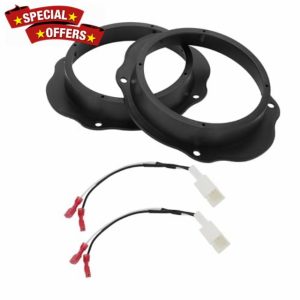 INFINAUTO Speaker Spacer Ring Tweeter Speaker Spacer Adapter Front for 6.5" for FORD FOCUS 2004-2010 ABS Black Waterproof