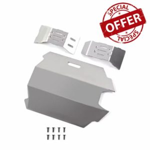 JOYSOG RC Chassis Armor set for Arrma 1/14 Mojave GROM Stainless Steel Front Rear Chassis Armor Protection Plate Skid Plate Upgrade Parts(3pcs/set)