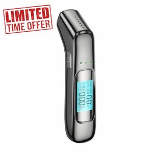 QENETY Alcohol Breathalyzer Tester Portable Breathalyser with Digital Colour LCD Display High Precision Alcohol Breath Tester for Personal Home Testing