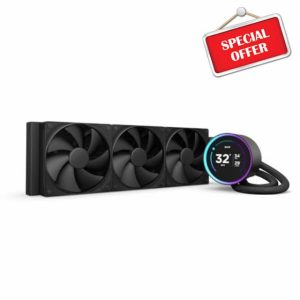 NZXT Kraken Elite 360 - AIO CPU Liquid Cooler - 360mm Radiator - 3 x F120P Fans - Customizable 2.72" IPS LCD Turbine Pump - Intel® LGA 1700
